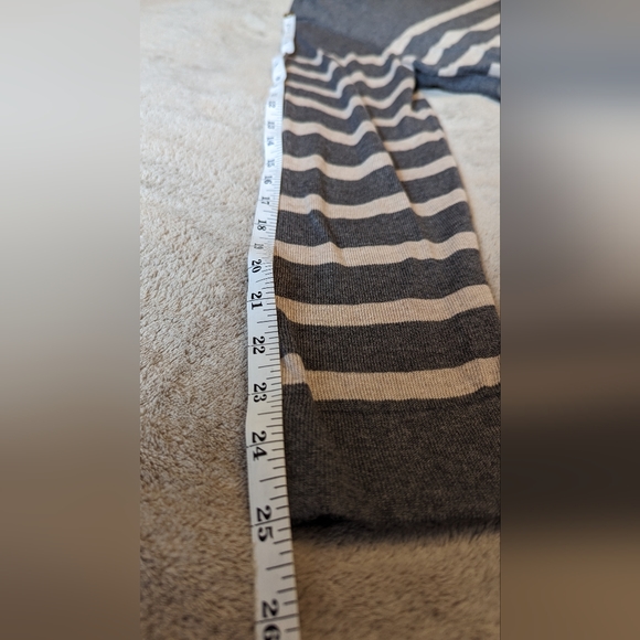Betty Barclay grey/cream striped knitted top XL - Picture 3 of 6